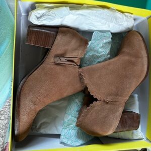 Jack Rogers Brown Suede Ankle Boots